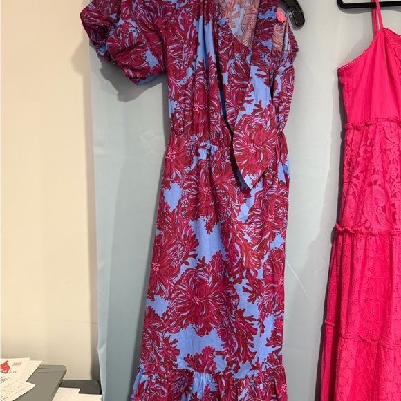 Lilly Pulitzer Blue and Pink Floral Maxi Dress - Picture 2 of 4